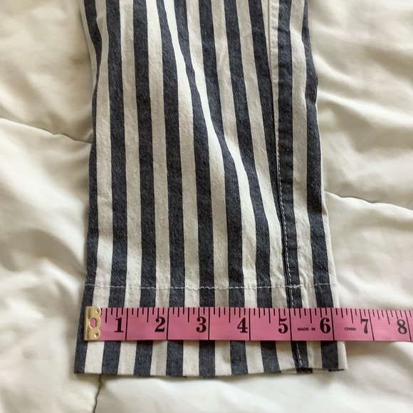 Brandy Melville Striped Cotton Stretch Crop Pants 24”x25” - Picture 4 of 11